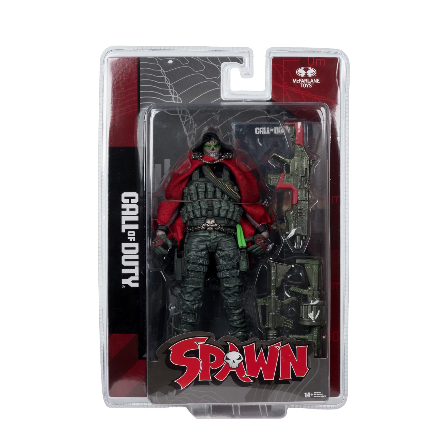 McFarlane Toys Call of Duty Burned Spawn 7in Action Figure – 22-Point Articulation, Fabric Cape & Accessories