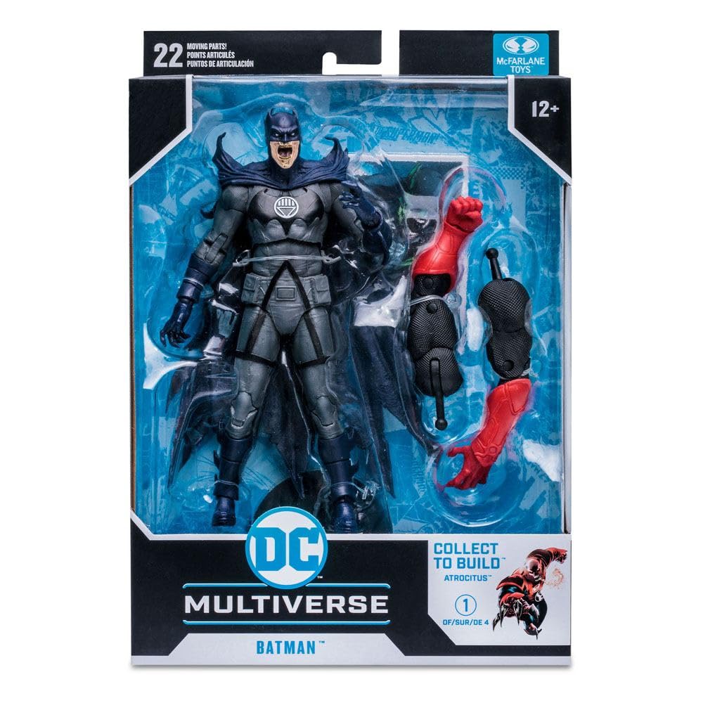 McFarlane Toys DC Build-A 7-Inch WV8 Blackest Night Batman | Collectible Figure