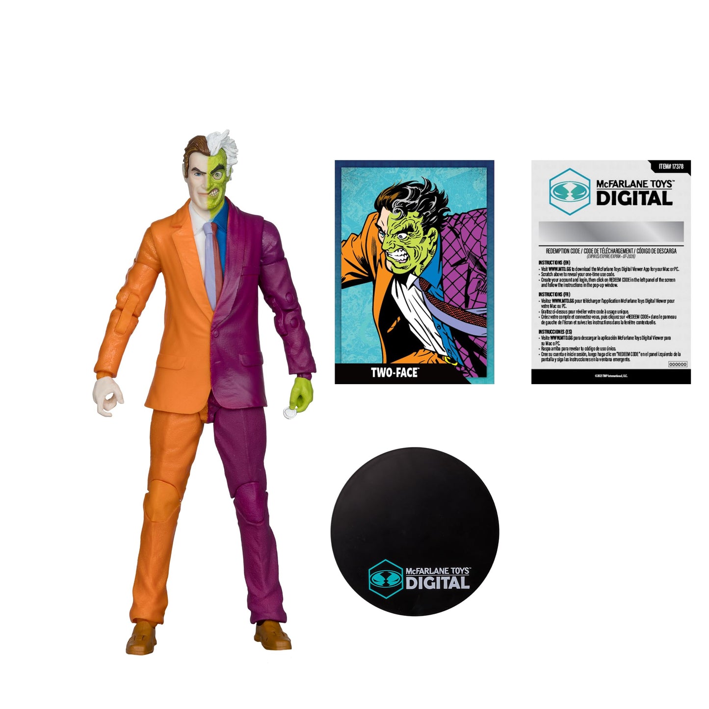 Two-Face (DC: The Silver Age) 7-inch Figure | McFarlane Toys with Digital Collectible