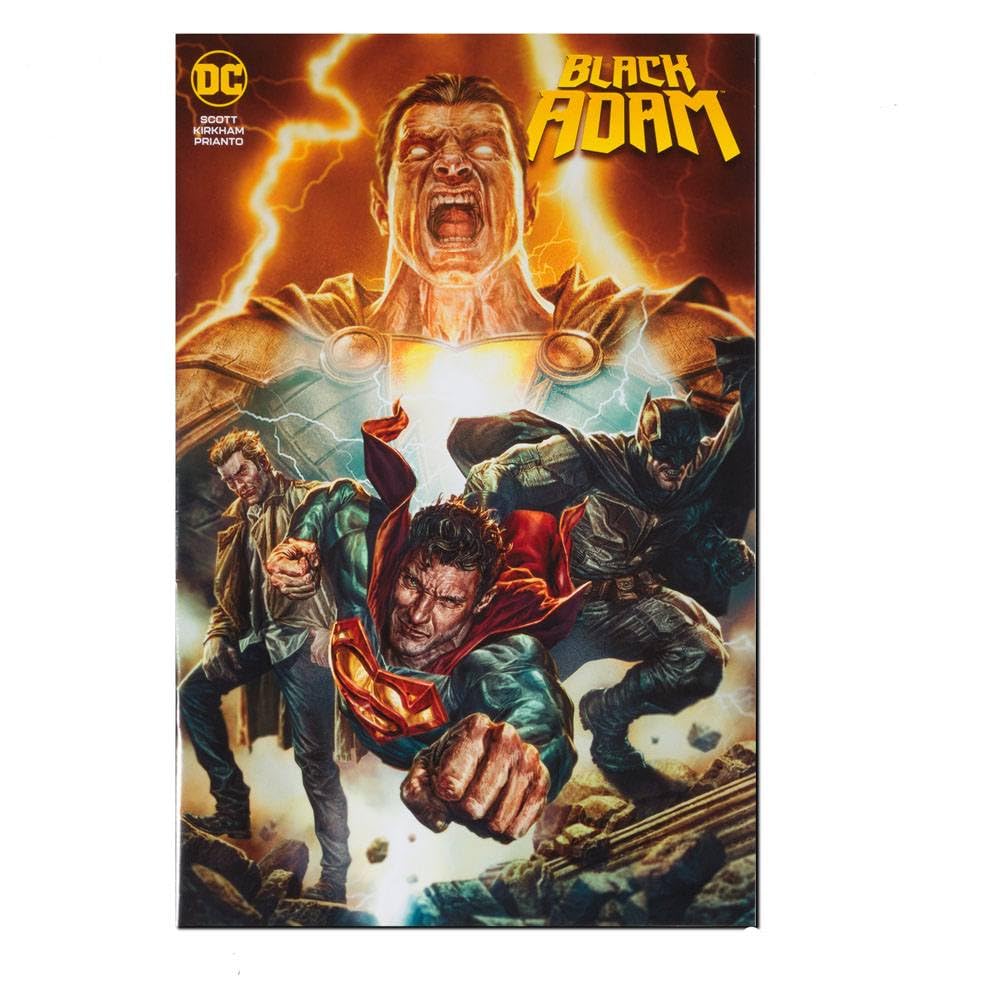 McFarlane Toys DC Direct 7-Inch Superman Figure – Black Adam WV1 Edition, Includes Comic & Art Card