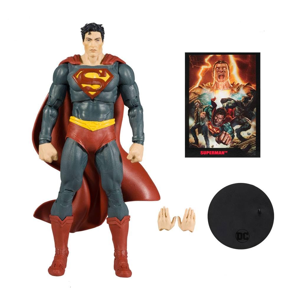 McFarlane Toys DC Direct 7-Inch Superman Figure – Black Adam WV1 Edition, Includes Comic & Art Card