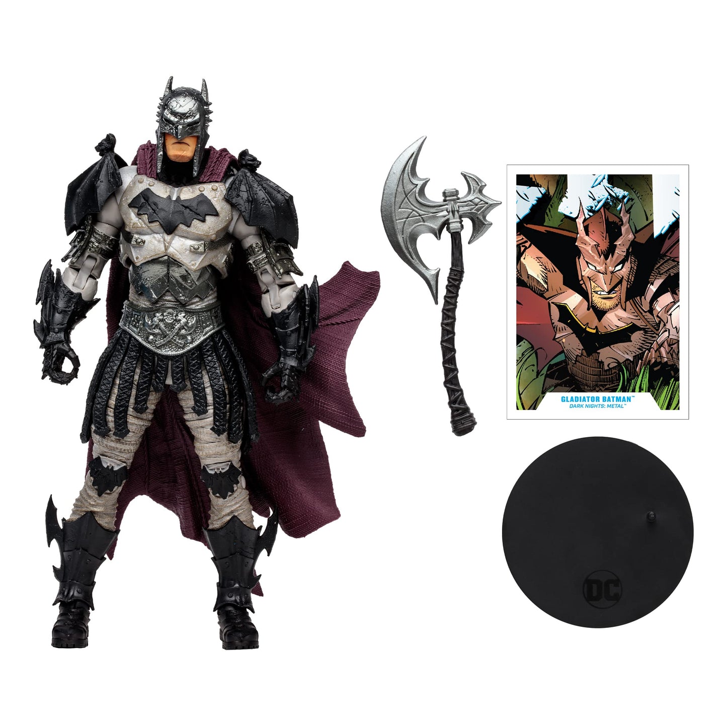 McFarlane Toys DC Multiverse 7in Gladiator Batman (Dark Metal) – Ultra Articulation Figure