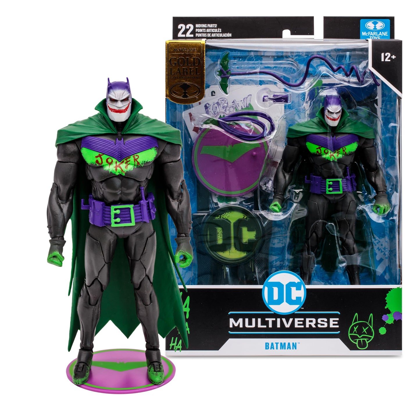 McFarlane Toys DC Multiverse Batman White Knight (Jokerized) – 7in Gold Label Figure, Amazon Exclusive