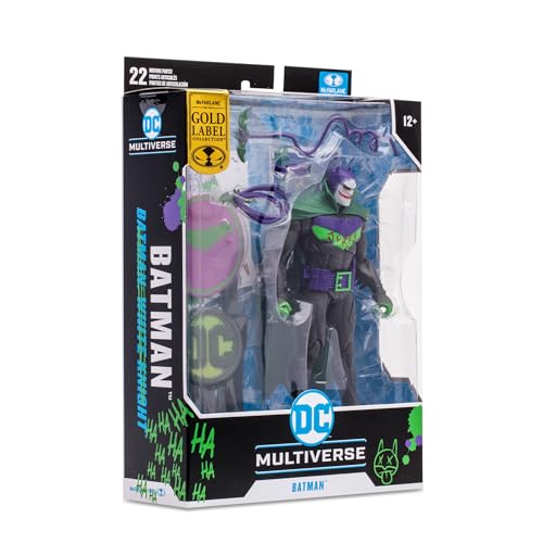 McFarlane Toys DC Multiverse Batman White Knight (Jokerized) – 7in Gold Label Figure, Amazon Exclusive