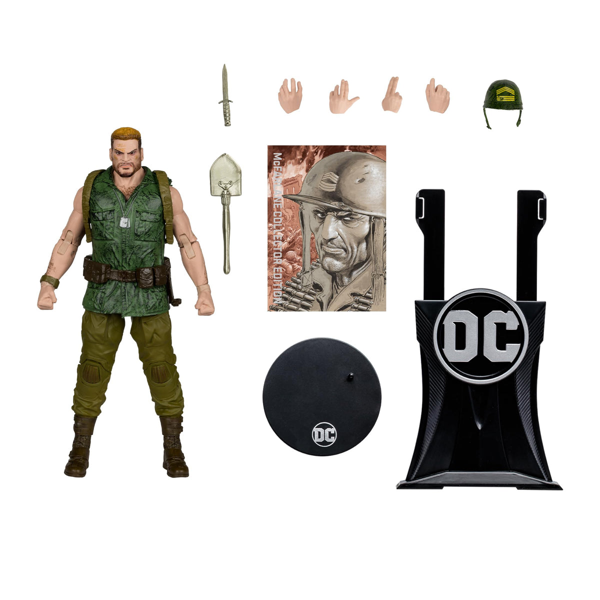 McFarlane Toys DC Multiverse Sergeant Rock (DC Classic) 7-inch Figure – Collector Edition #14 (Style May Vay)