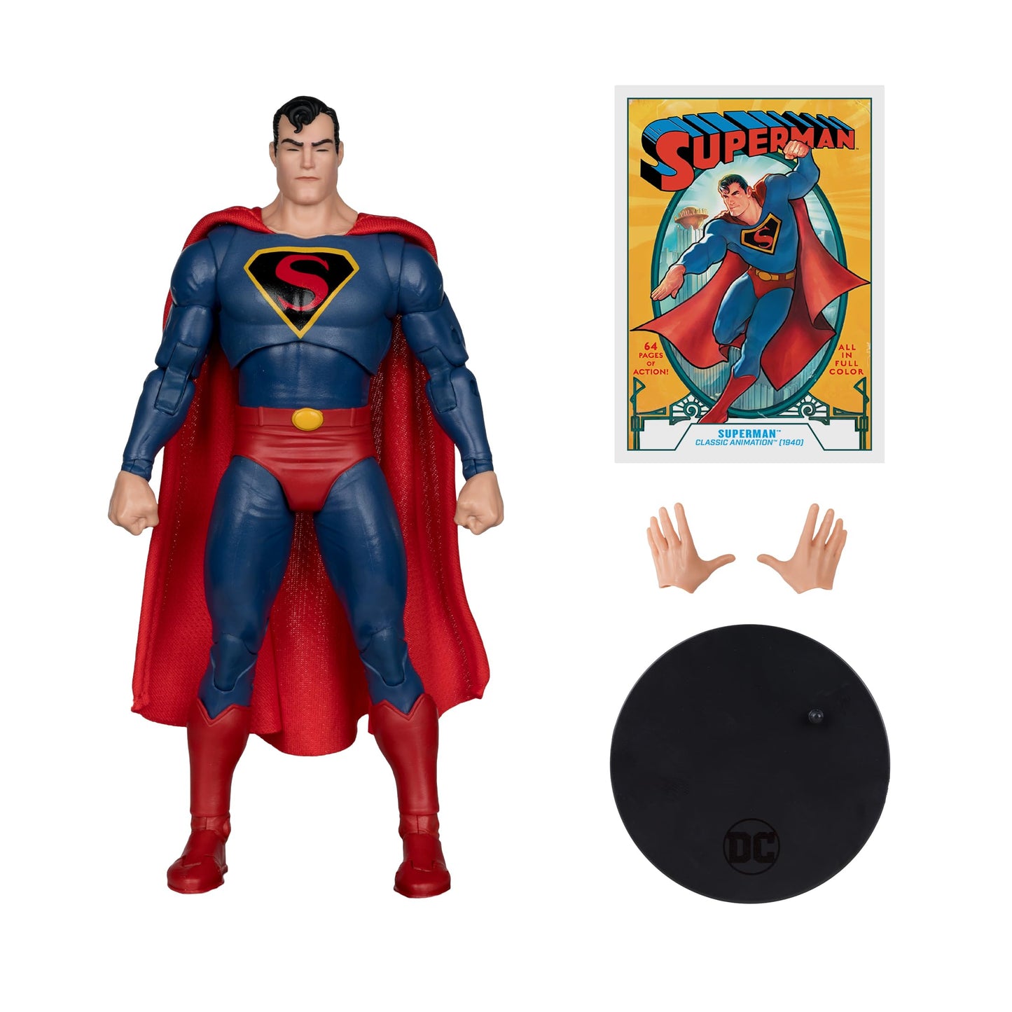 McFarlane Toys DC Multiverse Superman 7in Action Figure — 1940s Animation Edition