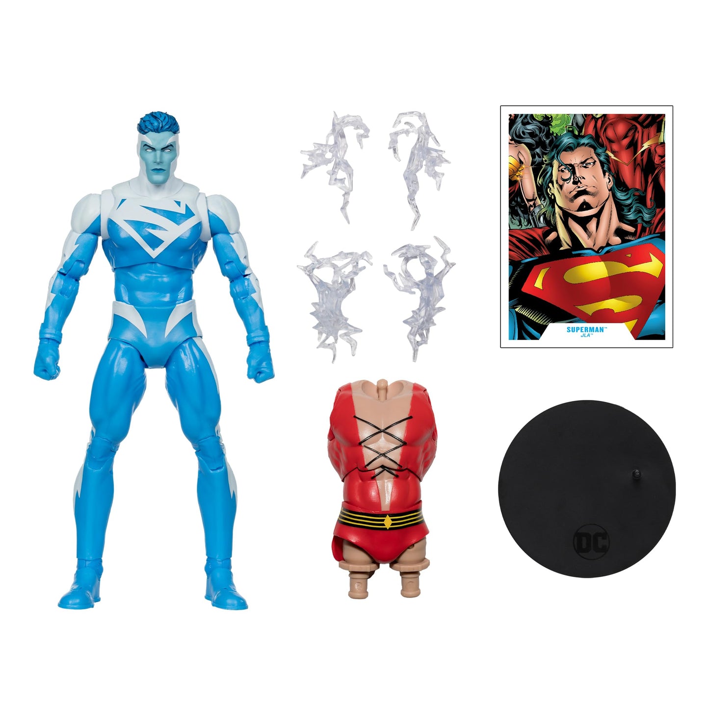 McFarlane Toys DC Multiverse Superman (JLA) 7-Inch Build-A Figure | Collectible Action Figure