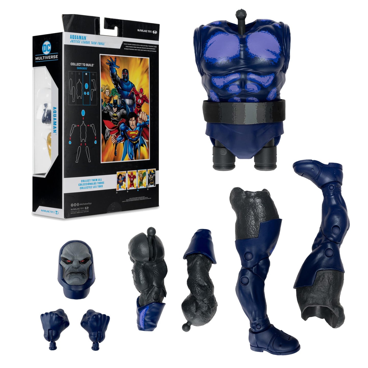 McFarlane Toys DC Multiverse Justice League Task Force 7-Inch Build-A Superman Bundle (Flash, Aquaman & Batman)