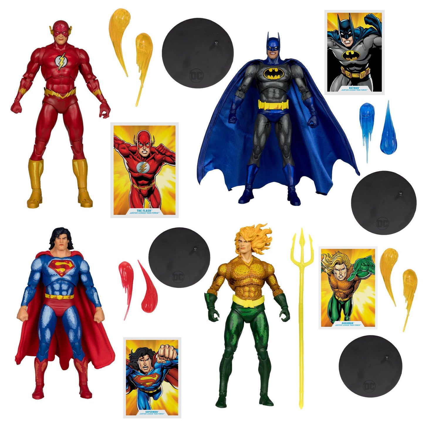 McFarlane Toys DC Multiverse Justice League Task Force 7-Inch Build-A Superman Bundle (Flash, Aquaman & Batman)