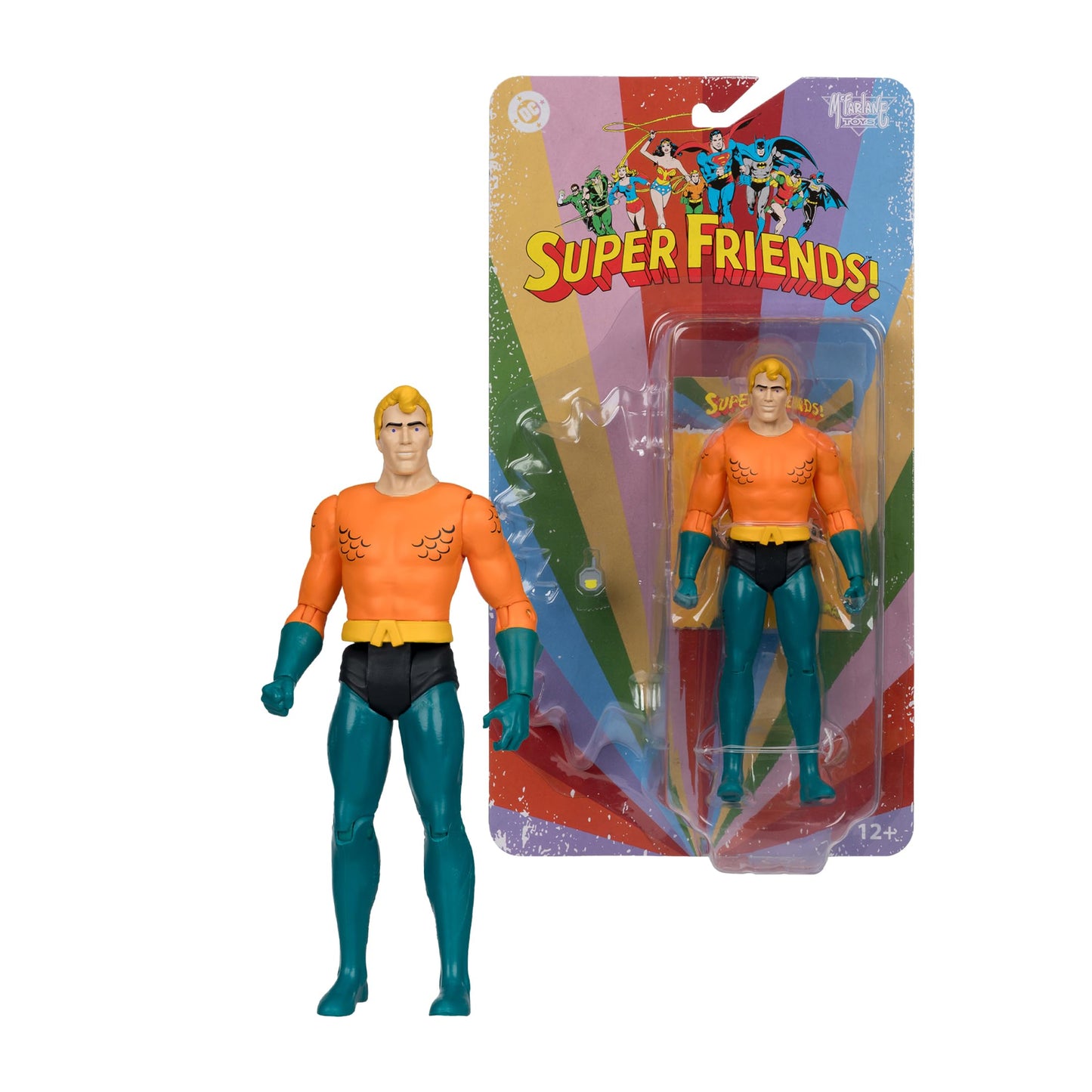 McFarlane Toys DC Retro Aquaman (Super Friends) 6in Action Figure | Collectible Toy