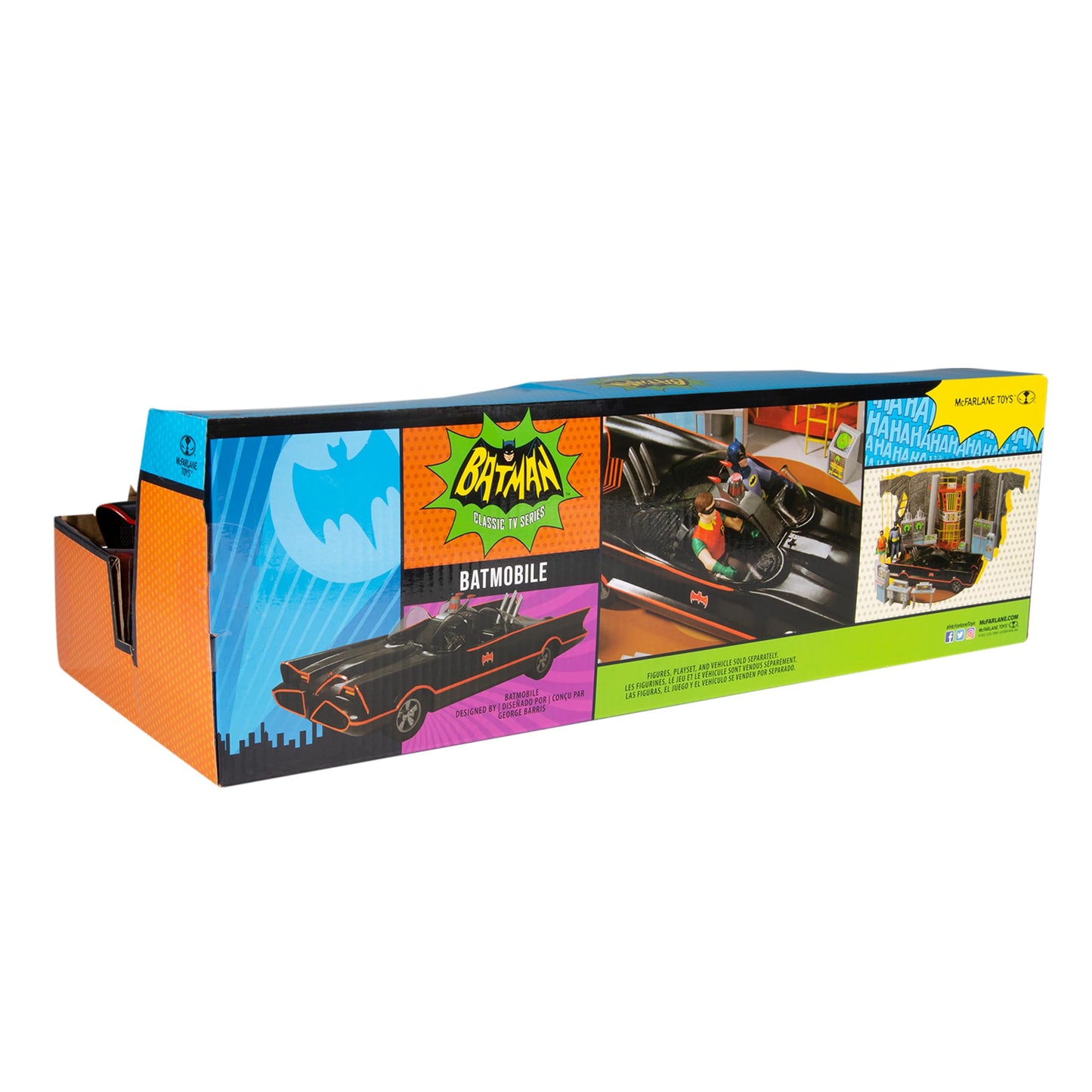 McFarlane Toys DC Retro Batmobile (Batman 66') Vehicle – Classic 1960s Display Model