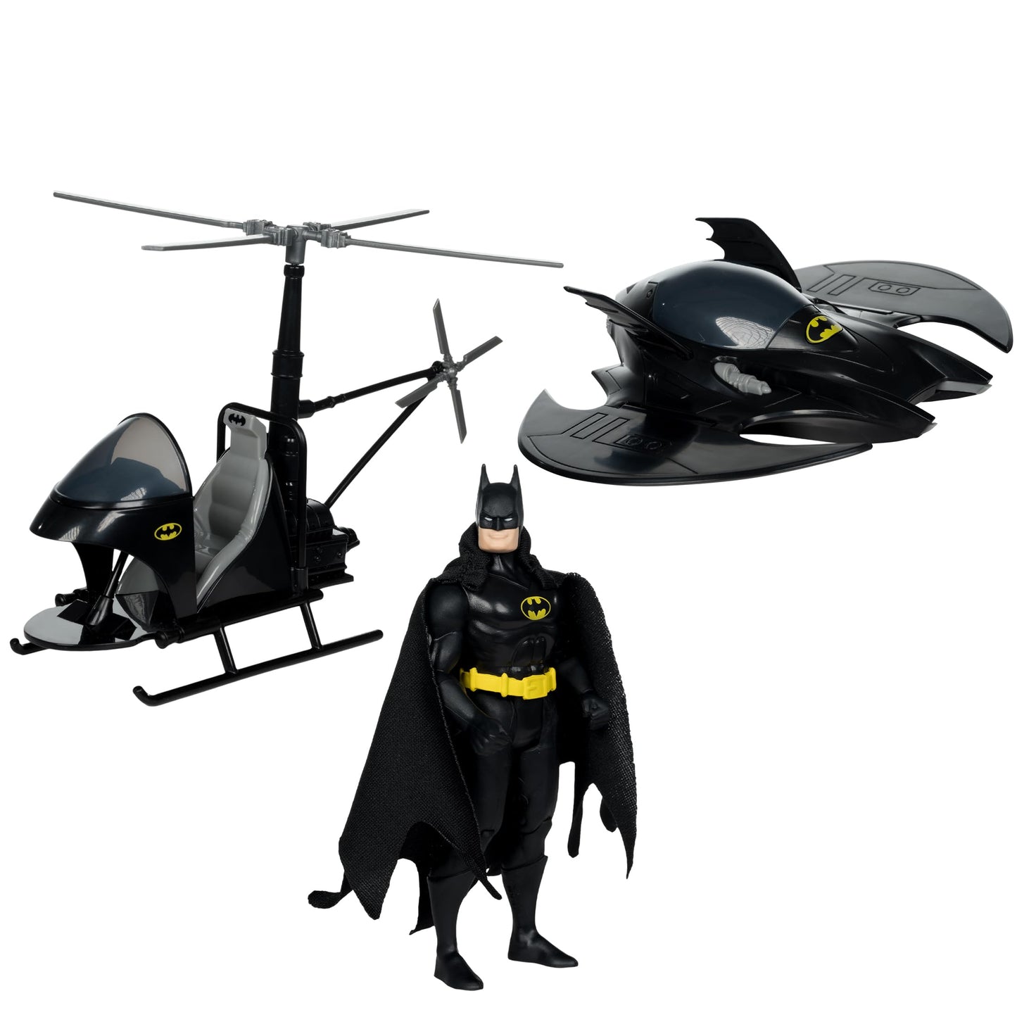 McFarlane Toys DC Super Powers Batman with Batwing and Whirlybat 3pk Gold Label Amazon Exclusive