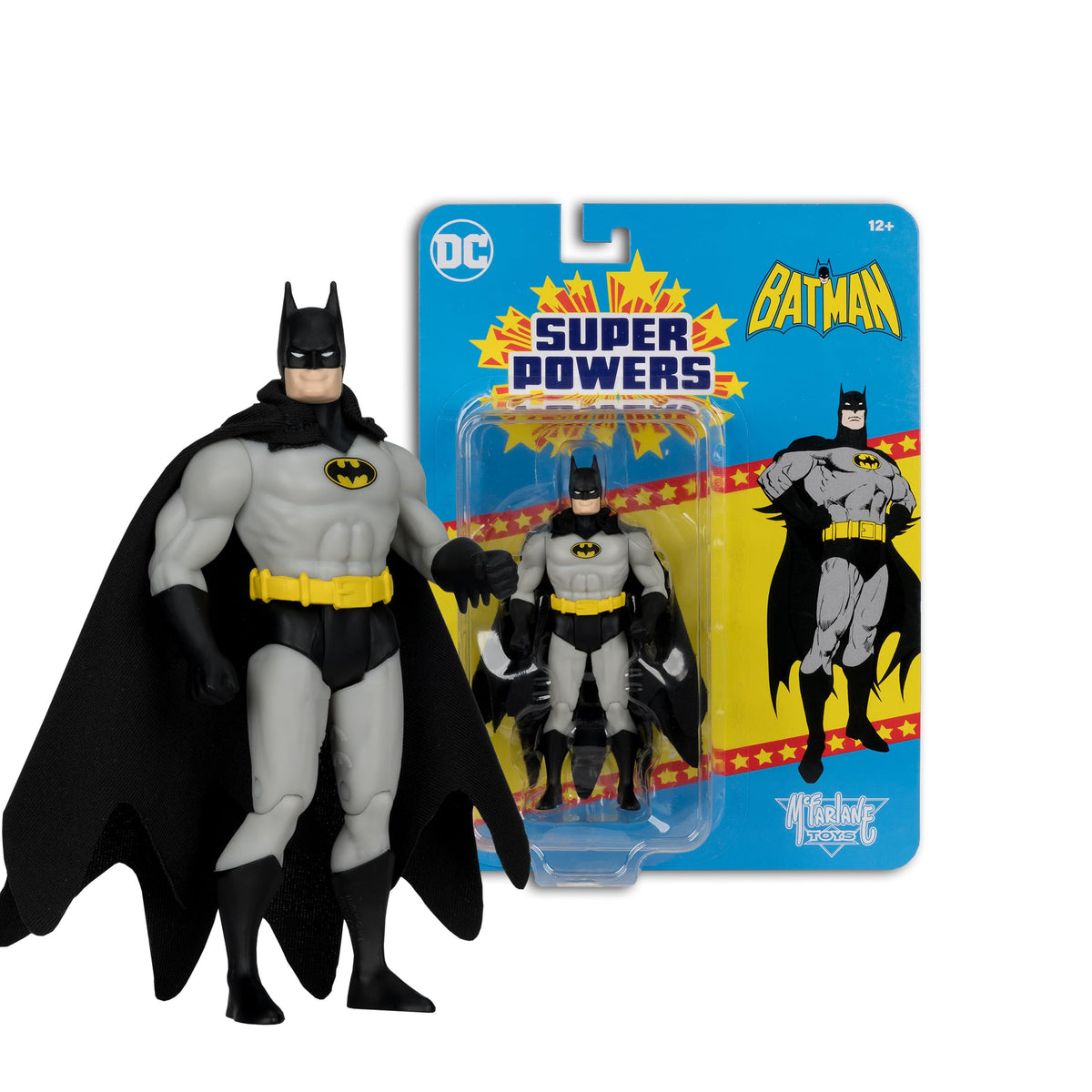 McFarlane Toys DC Super Powers Batman 4.5in Action Figure – Black & Grey