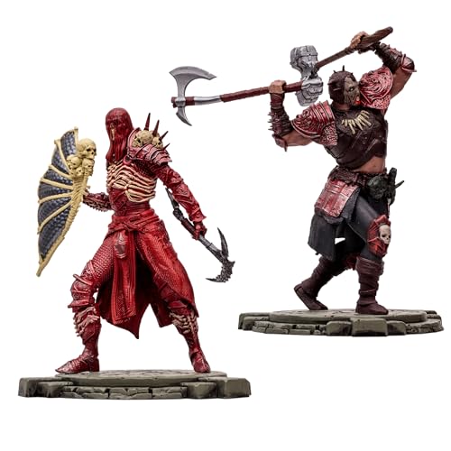 McFarlane Toys Diablo IV Rend Barbarian & Blood Necromancer 1:12 Gold Label – Amazon Exclusive