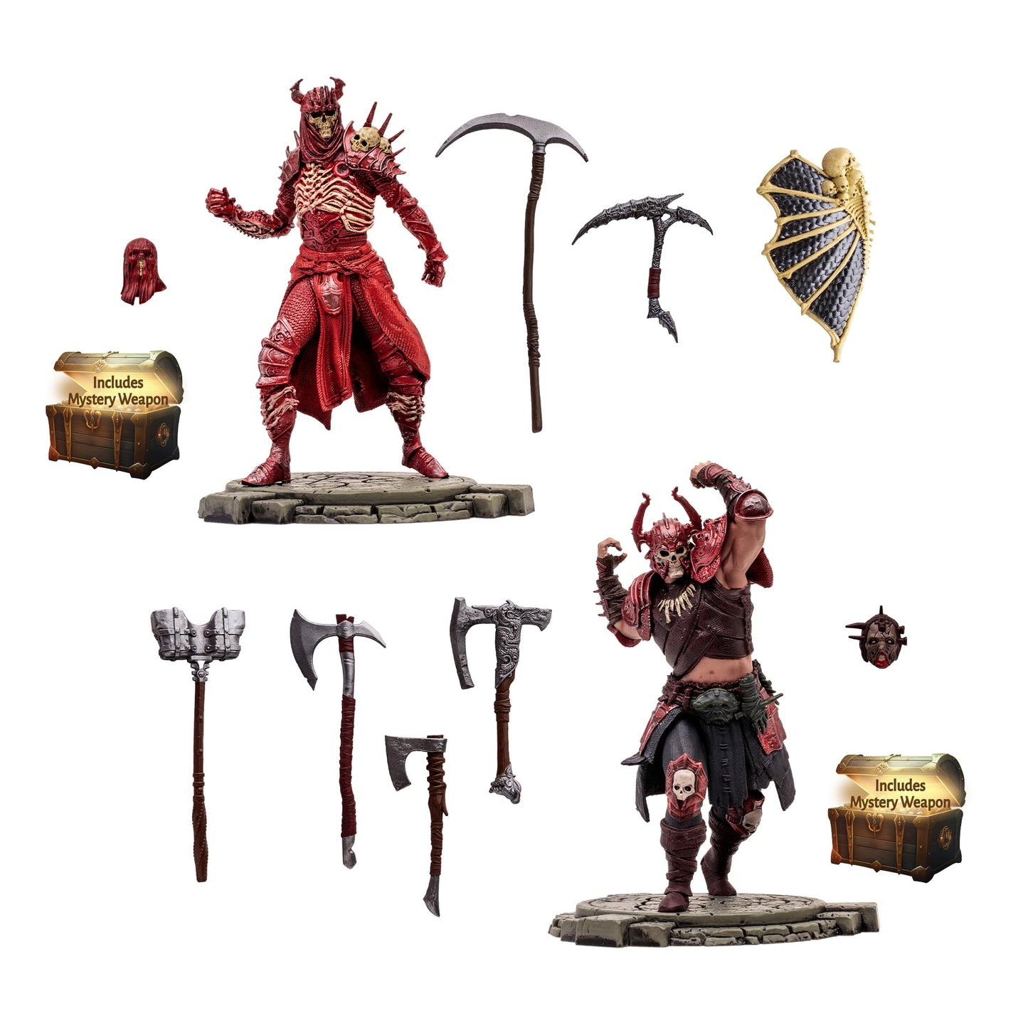 McFarlane Toys Diablo IV Rend Barbarian & Blood Necromancer 1:12 Gold Label – Amazon Exclusive