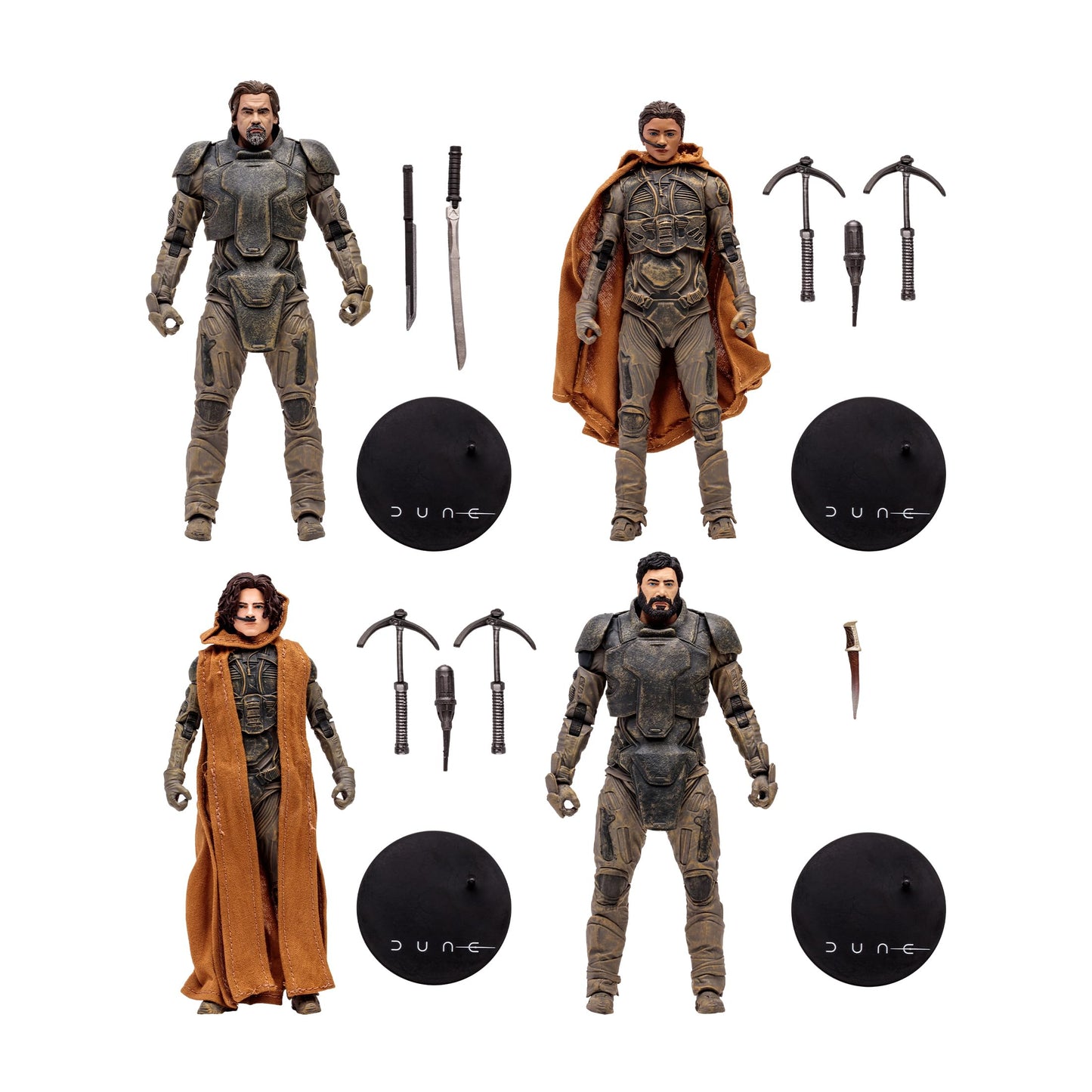 McFarlane Toys - Dune Part Two 4pk Gurney Halleck Paul Atreides Chani Stilgar Gold Label Amazon Exclusive