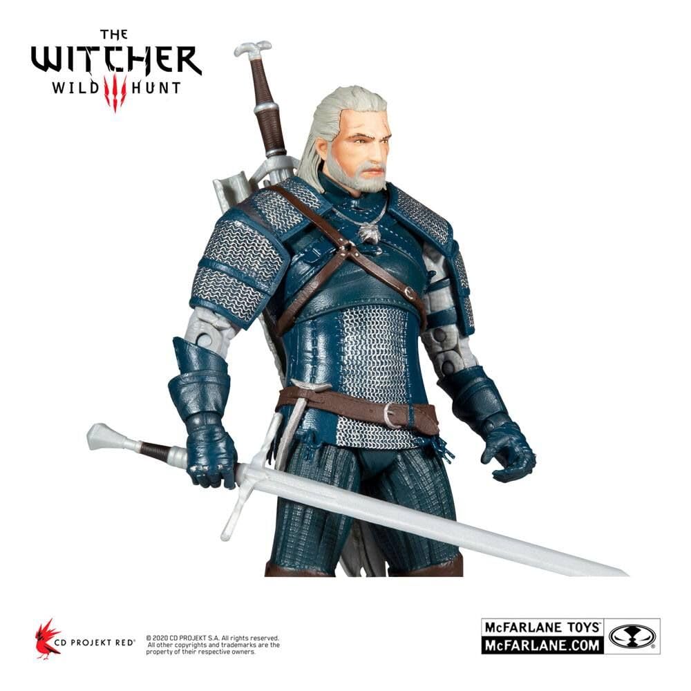 McFarlane Toys The Witcher Geralt of Rivia – Viper Armor Teal 7-Inch Action Figure with Accessories