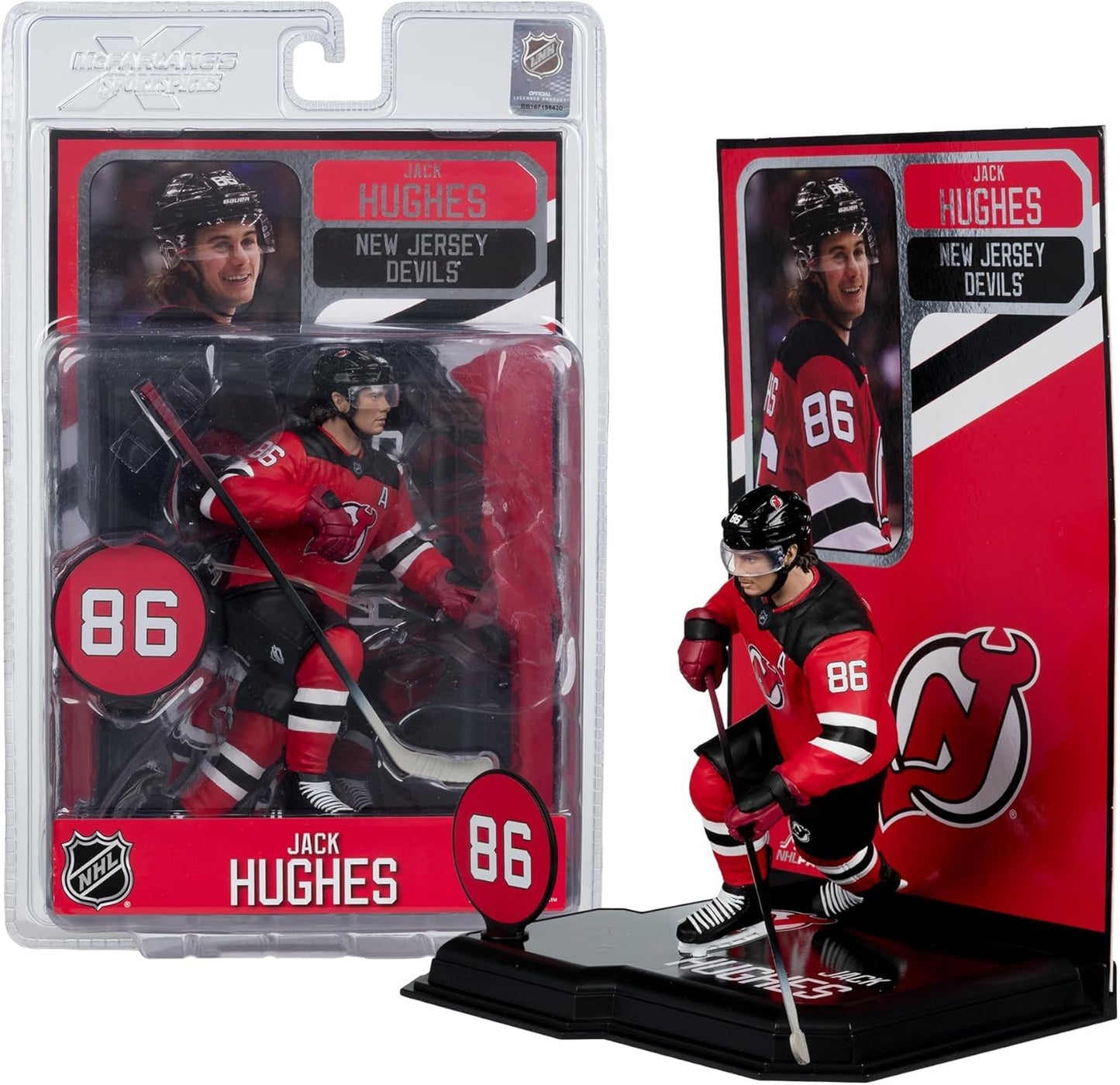 McFarlane Toys Jack Hughes 7in Posed Figure – New Jersey Devils | SportsPicks