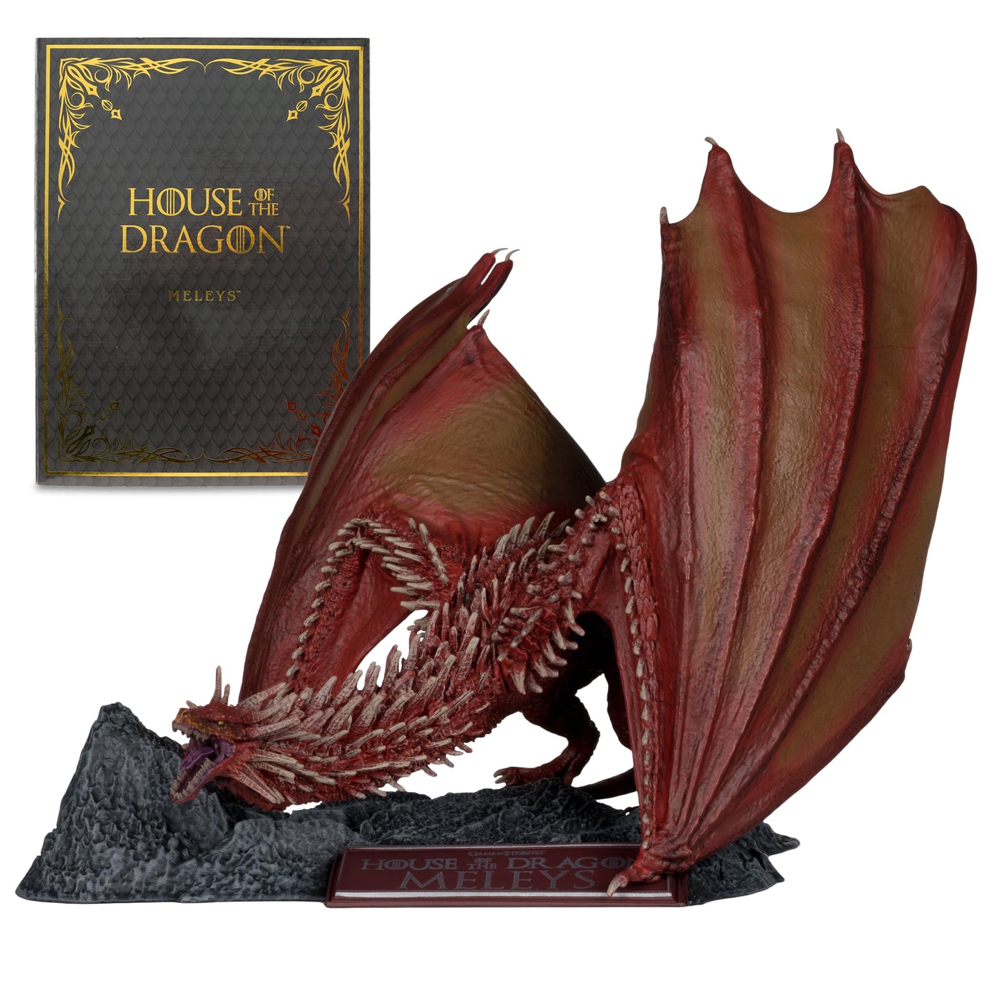 McFarlane Toys House of the Dragon Meleys Dragon Figure – 9-Inch Display Model