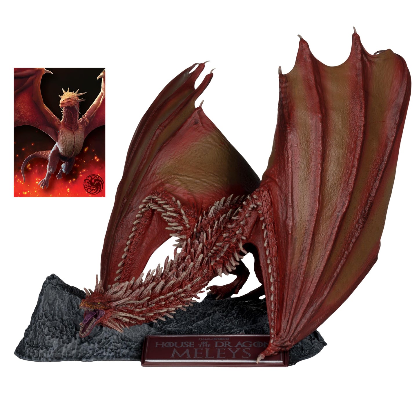 McFarlane Toys House of the Dragon Meleys Dragon Figure – 9-Inch Display Model