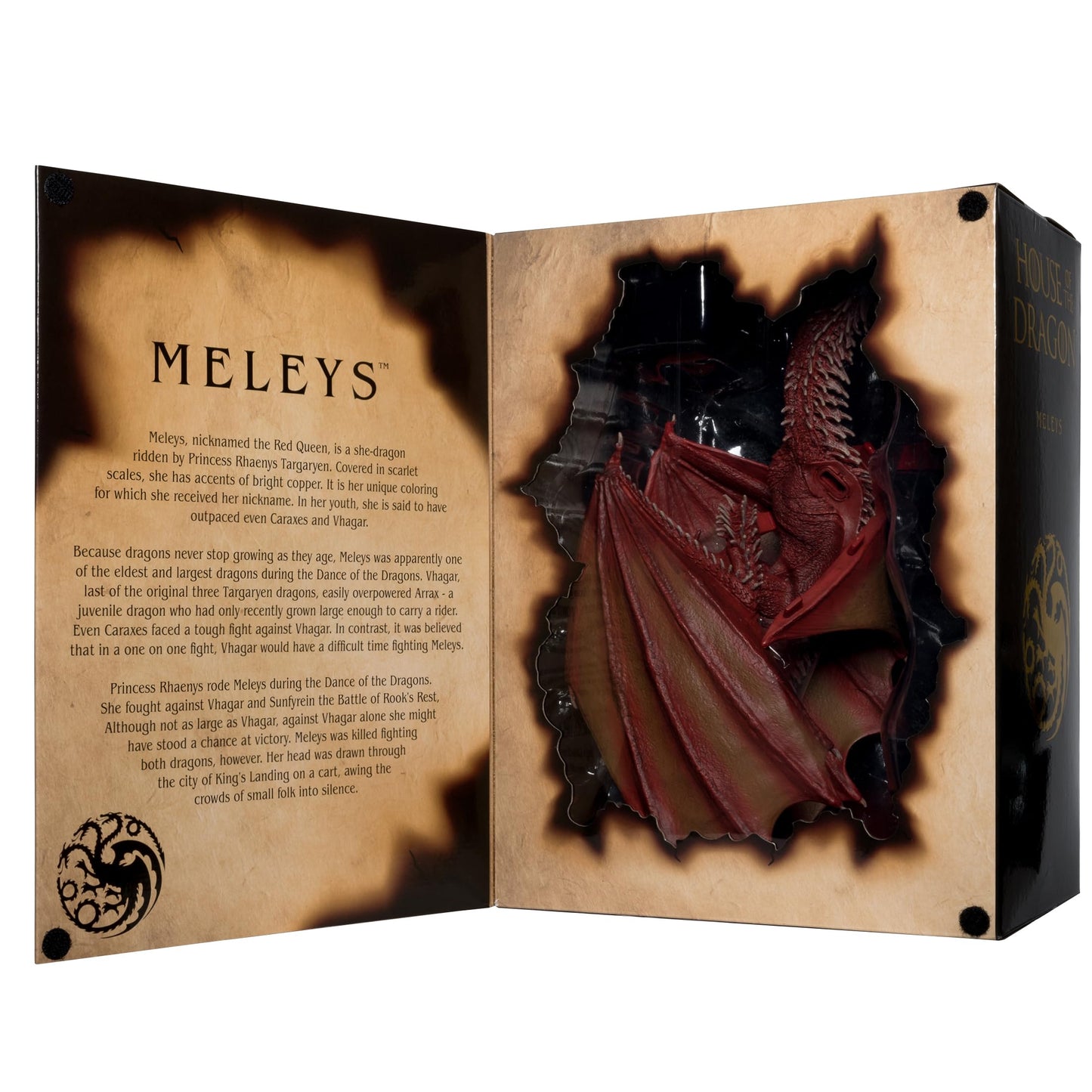 McFarlane Toys House of the Dragon Meleys Dragon Figure – 9-Inch Display Model