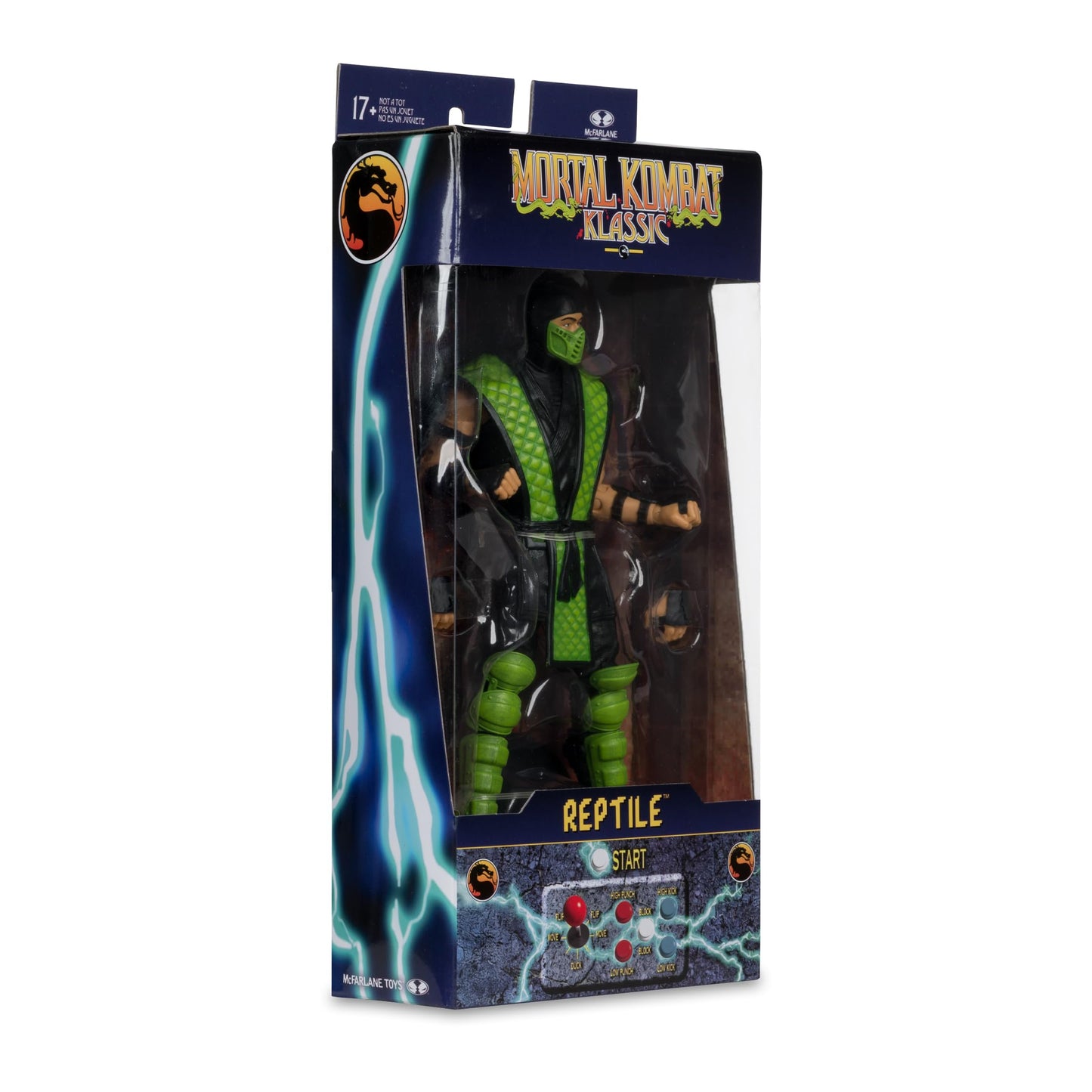 McFarlane Toys Mortal Kombat Klassic Reptile 7in Action Figure | Ultra Articulation & Collectible Display