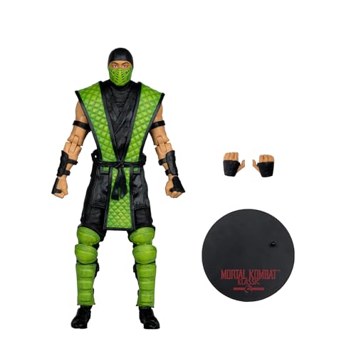 McFarlane Toys Mortal Kombat Klassic Reptile 7in Action Figure | Ultra Articulation & Collectible Display