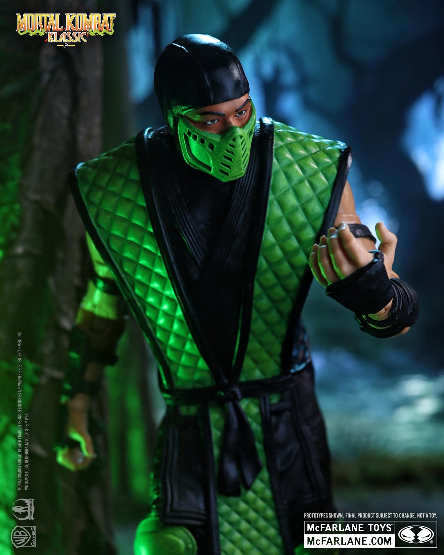 McFarlane Toys Mortal Kombat Klassic Reptile 7in Action Figure | Ultra Articulation & Collectible Display