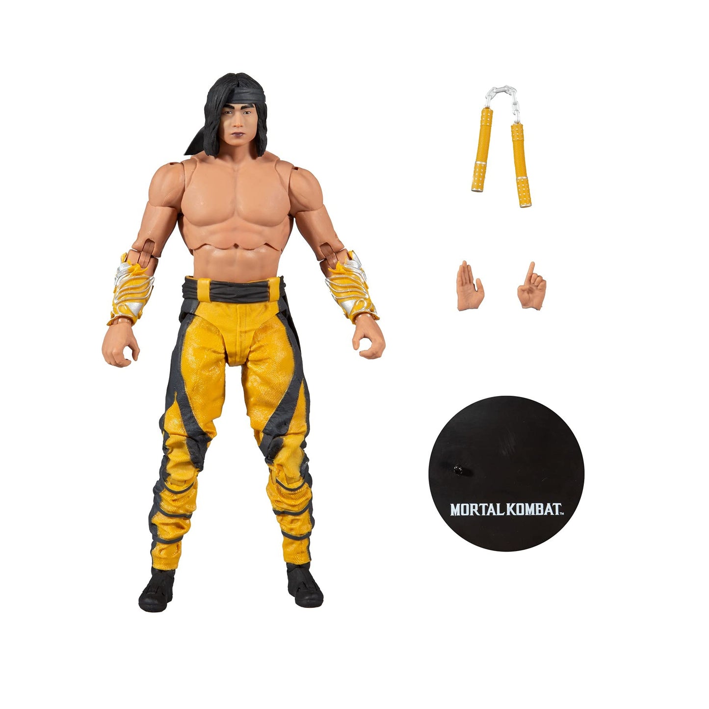 McFarlane Toys Mortal Kombat Liu Kang (Fighting Abbot) 7-inch Action Figure | Ultra Articulation & Accessories