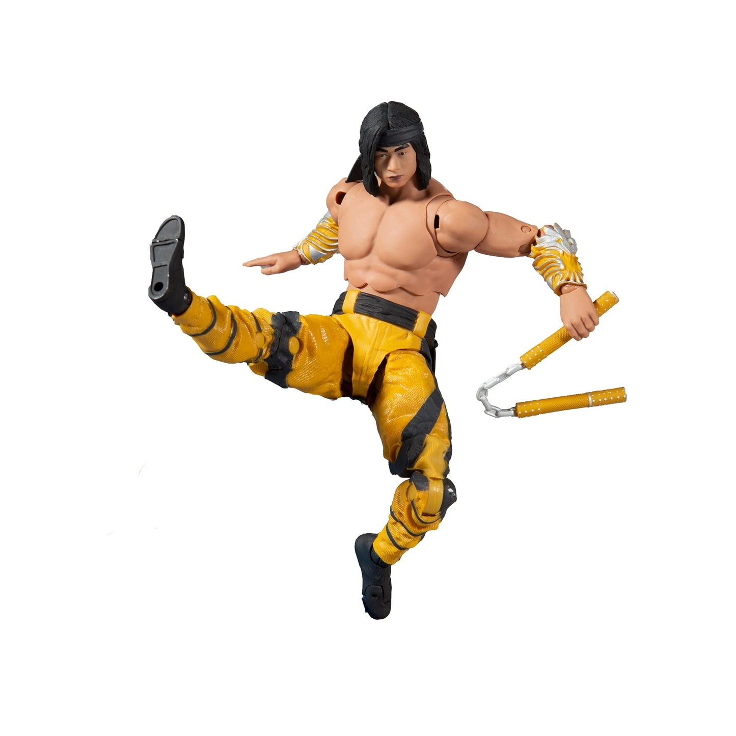 McFarlane Toys Mortal Kombat Liu Kang (Fighting Abbot) 7-inch Action Figure | Ultra Articulation & Accessories