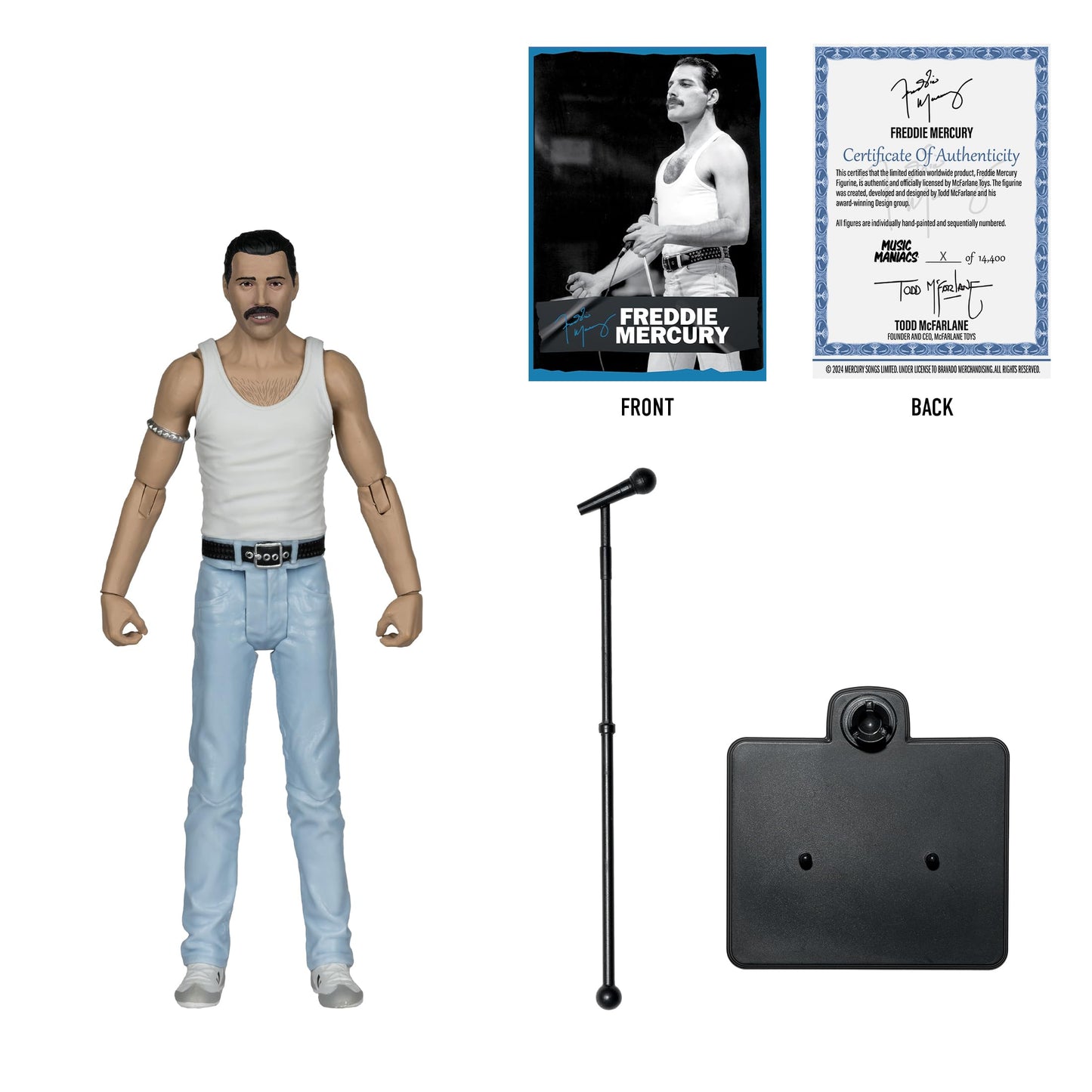 McFarlane Toys Music Maniacs Rock Freddie Mercury 6-Inch Action Figure – Live Aid 1985