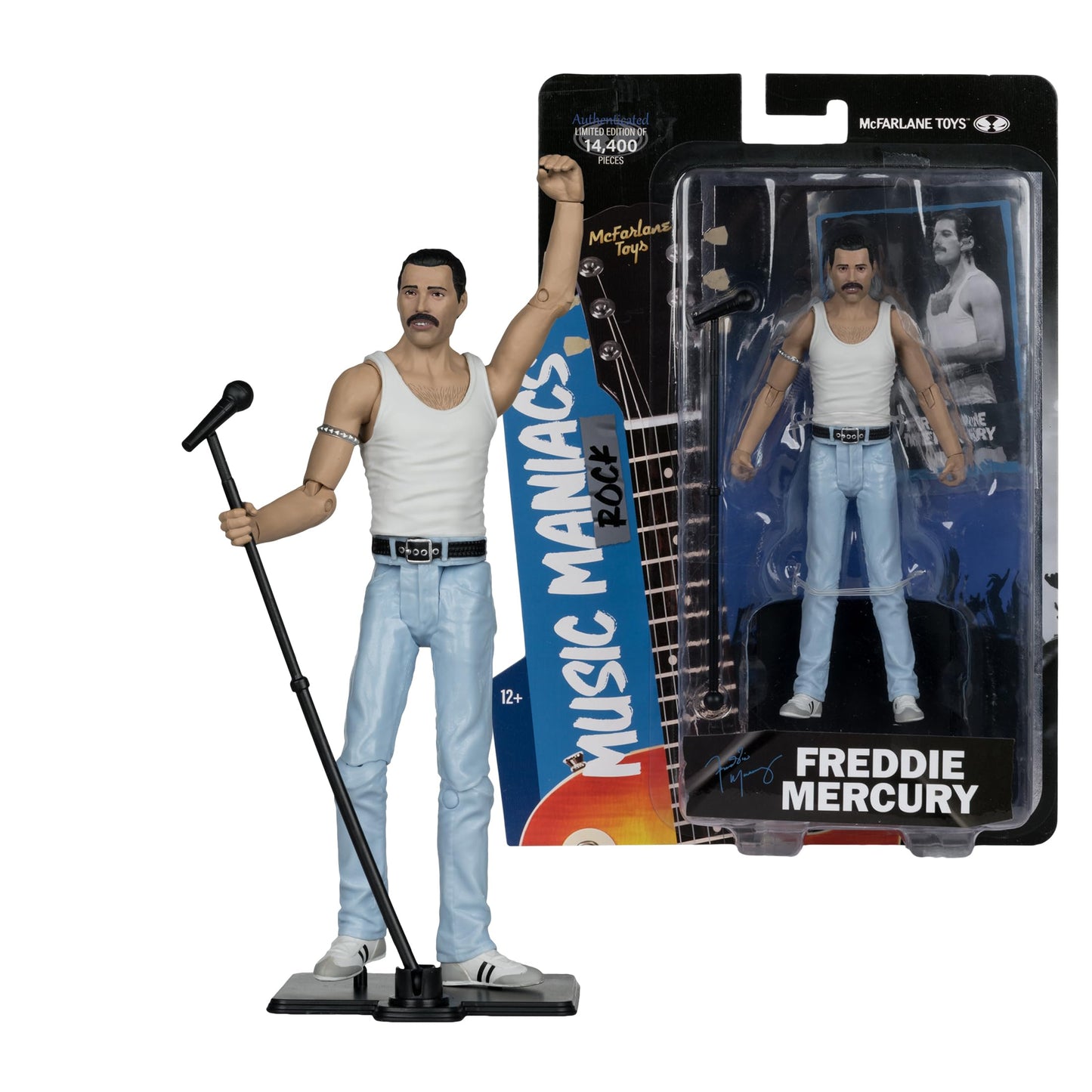 McFarlane Toys Music Maniacs Rock Freddie Mercury 6-Inch Action Figure – Live Aid 1985