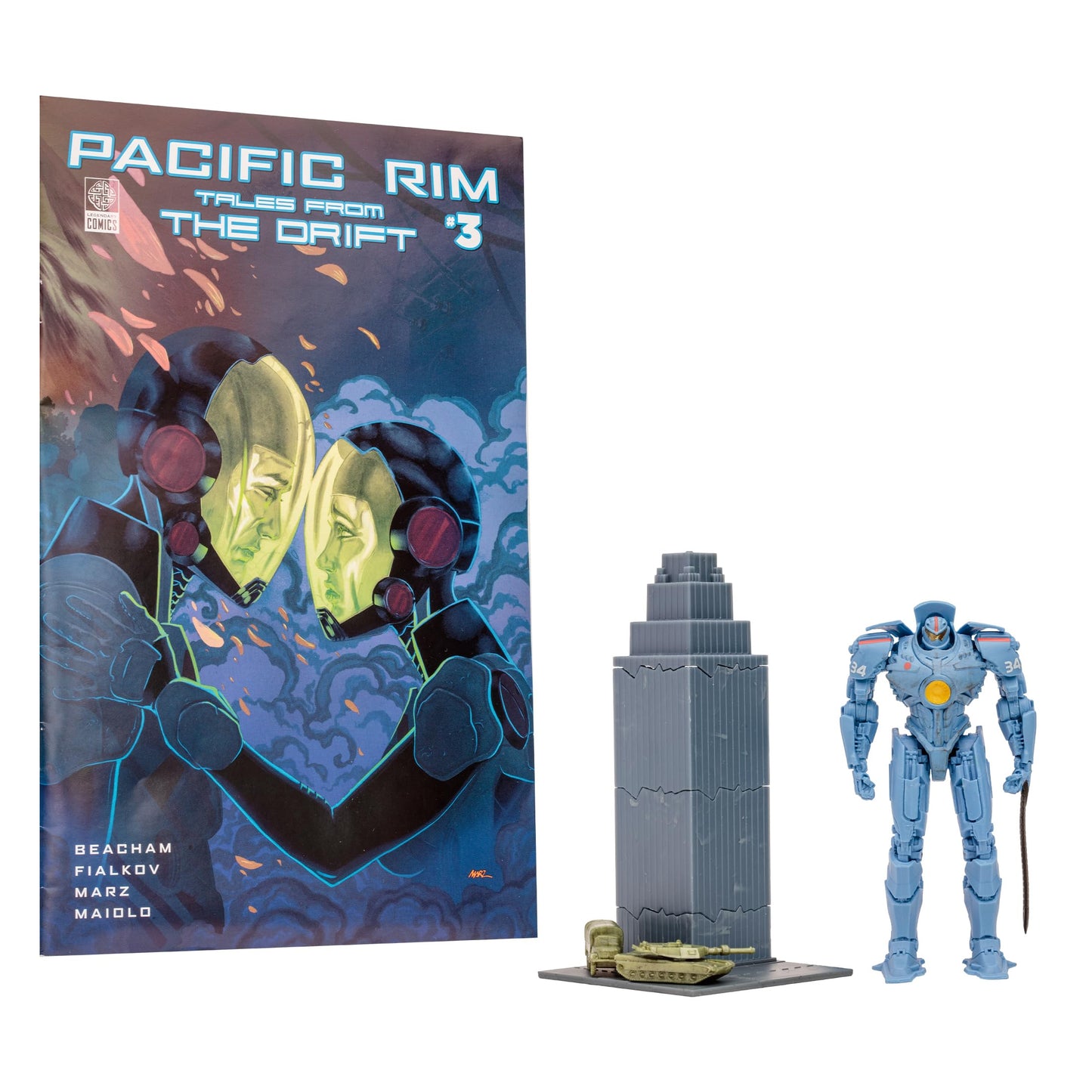 Pacific Rim Gipsy Danger 4-Inch Scale Playset by McFarlane Toys – Includes Comic