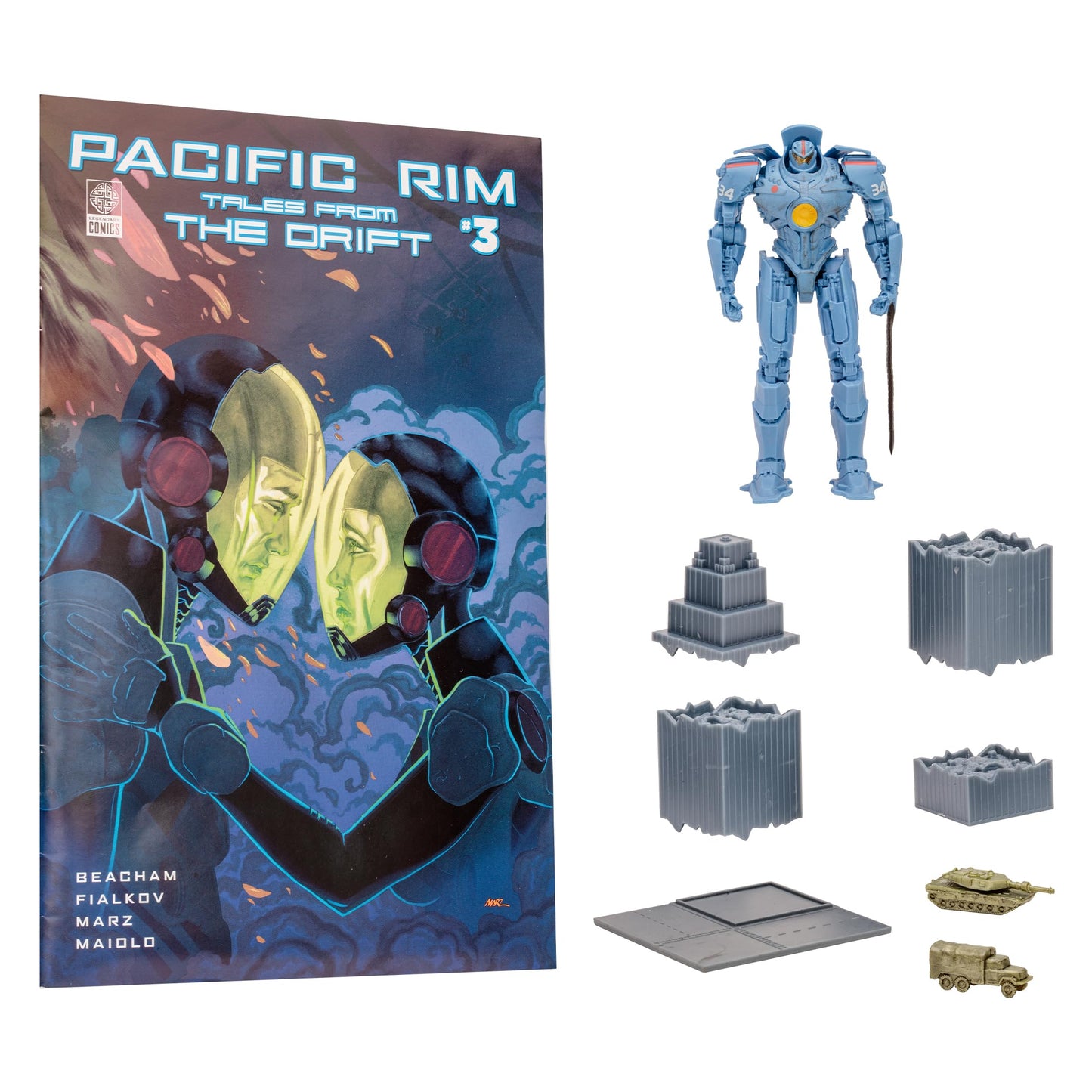 Pacific Rim Gipsy Danger 4-Inch Scale Playset by McFarlane Toys – Includes Comic