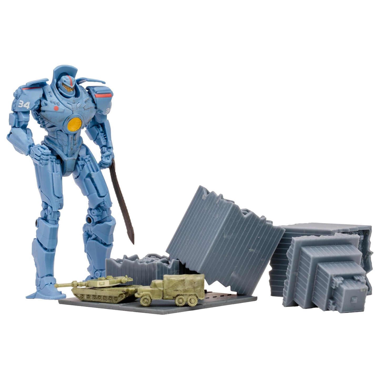 Pacific Rim Gipsy Danger 4-Inch Scale Playset by McFarlane Toys – Includes Comic