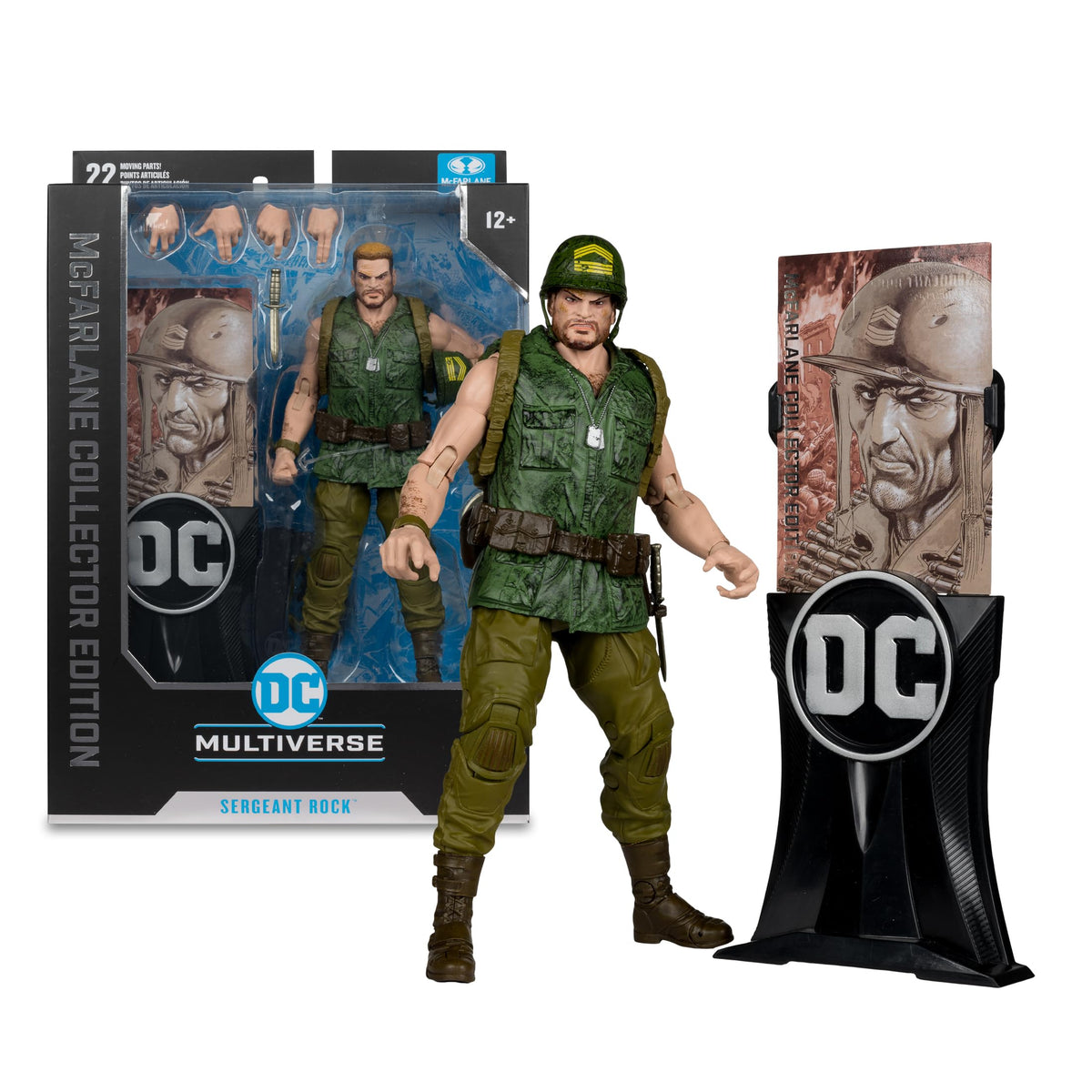 McFarlane Toys DC Multiverse Sergeant Rock (DC Classic) 7-inch Figure – Collector Edition #14 (Style May Vay)
