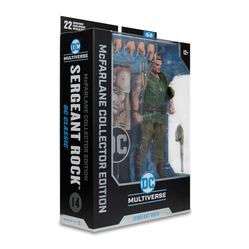 McFarlane Toys DC Multiverse Sergeant Rock (DC Classic) 7-inch Figure – Collector Edition #14 (Style May Vay)