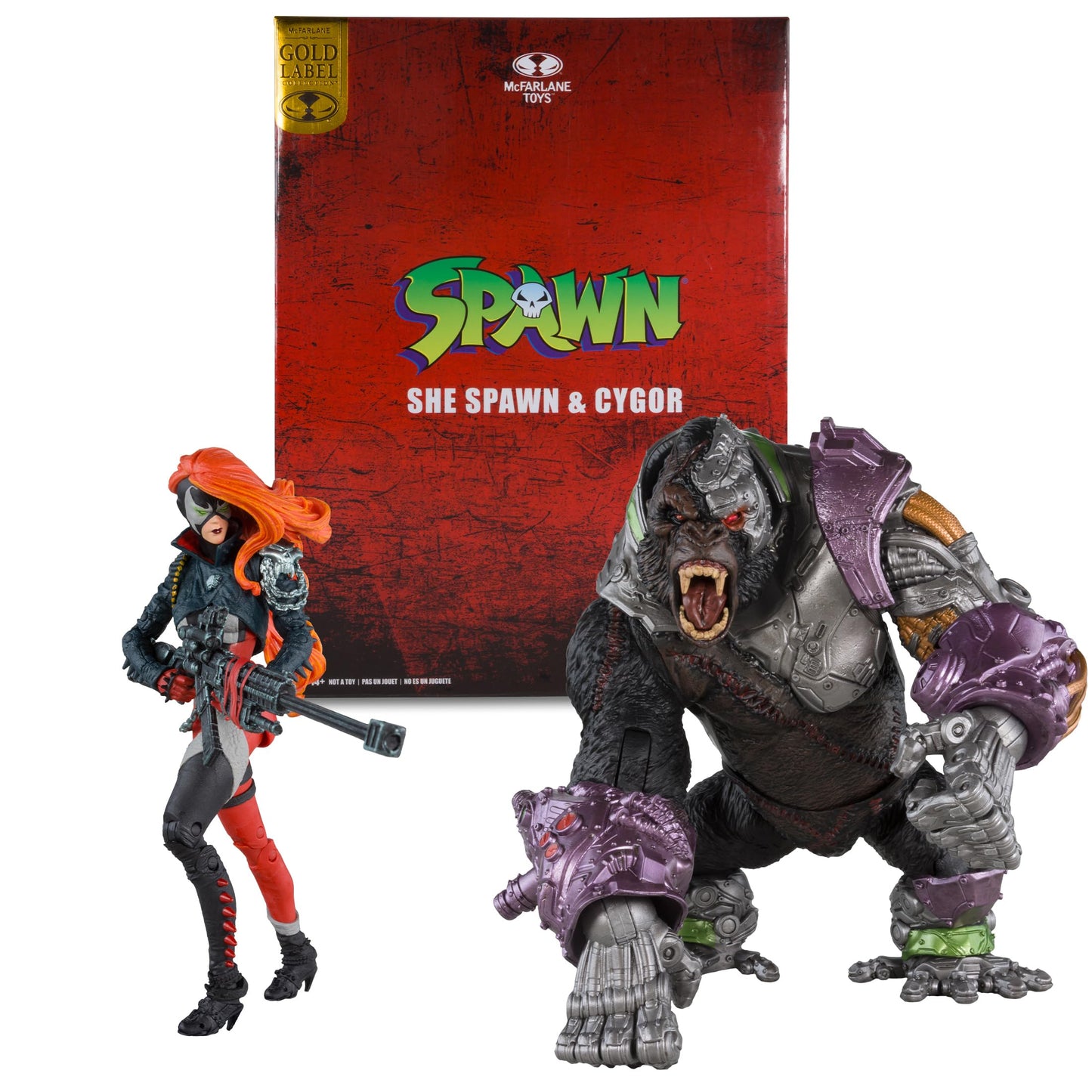 McFarlane Toys Spawn She-Spawn & Cygor 2-Pack – Gold Label Amazon Exclusive