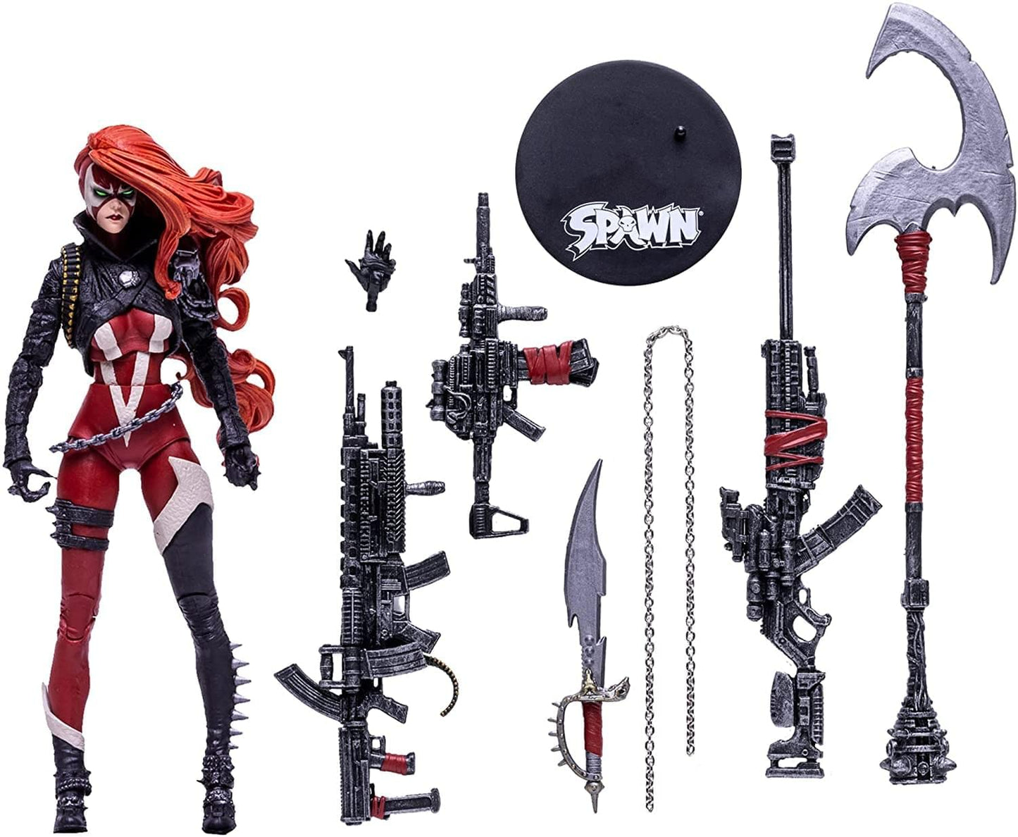 McFarlane Toys Spawn She Spawn 7in Deluxe Box Set – 22-Point Articulation & Eight Accessories