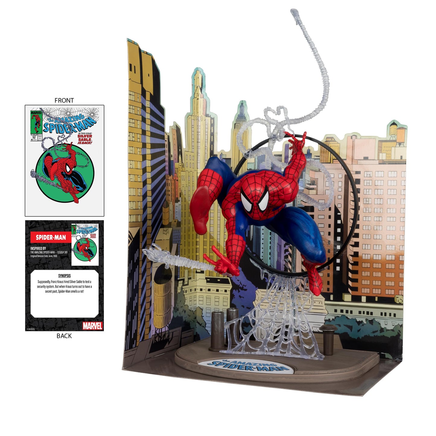McFarlane Toys Spider-Man 1:6 Scale Figure with Scene – Inspired by Amazing Spider-Man #301