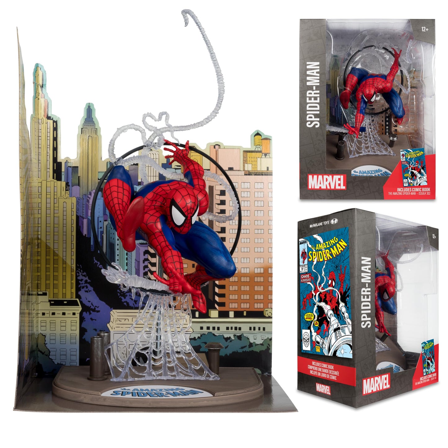 McFarlane Toys Spider-Man 1:6 Scale Figure with Scene – Inspired by Amazing Spider-Man #301