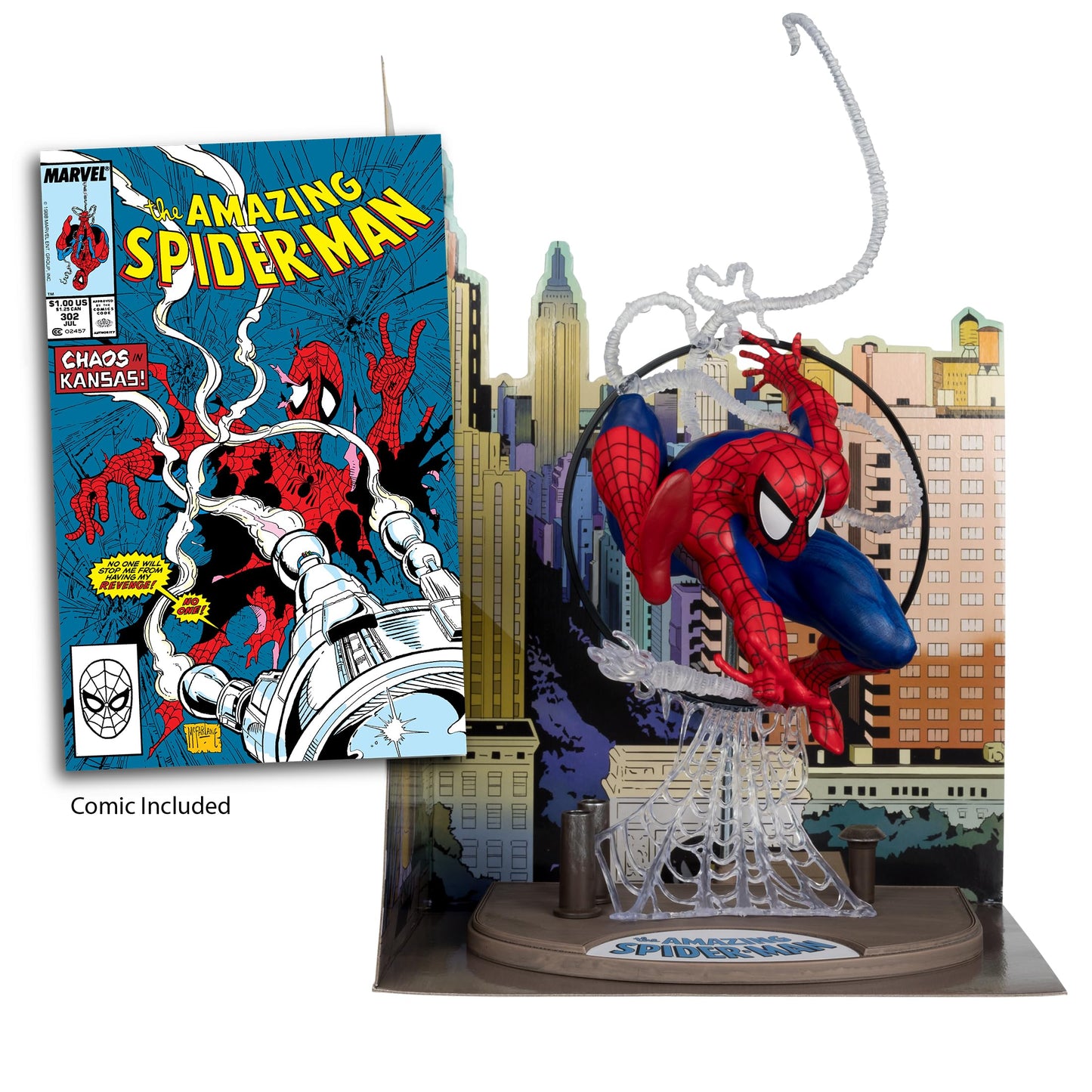 McFarlane Toys Spider-Man 1:6 Scale Figure with Scene – Inspired by Amazing Spider-Man #301