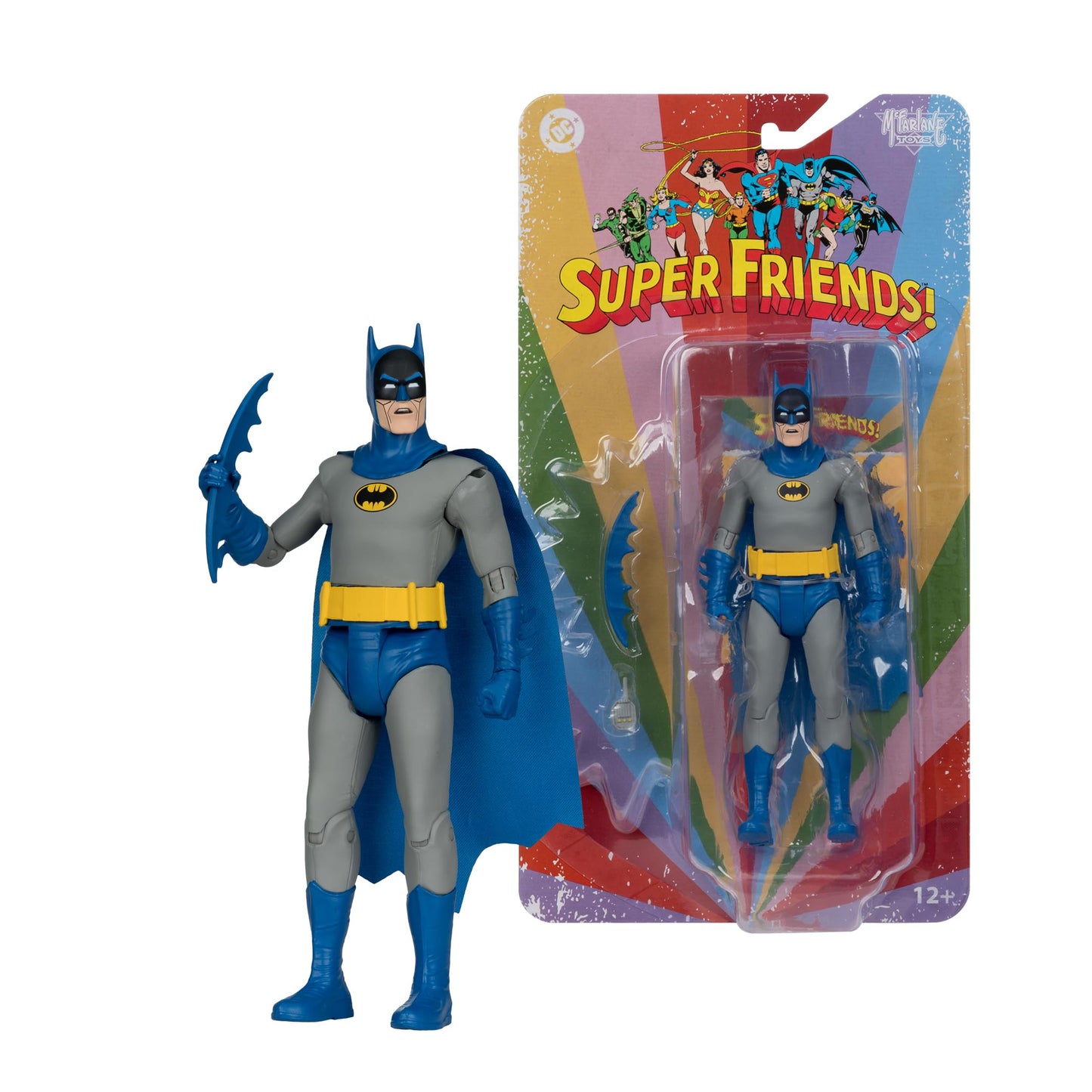 McFarlane Toys DC Retro Bizarro Batman (Super Friends) 6in Action Figure – Collectible Retro DC Hero