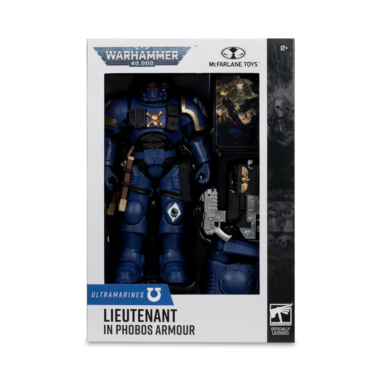 McFarlane Toys Warhammer 40,000 Lieutenant in Phobos Armour – Ultramarines 7-Inch Figure