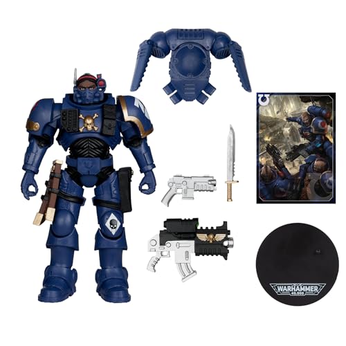 McFarlane Toys Warhammer 40,000 Lieutenant in Phobos Armour – Ultramarines 7-Inch Figure