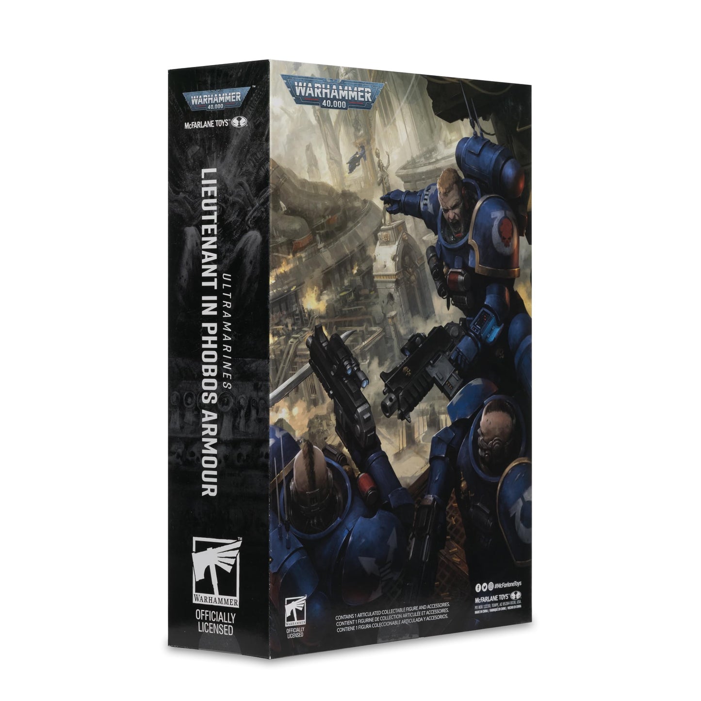 McFarlane Toys Warhammer 40,000 Lieutenant in Phobos Armour – Ultramarines 7-Inch Figure
