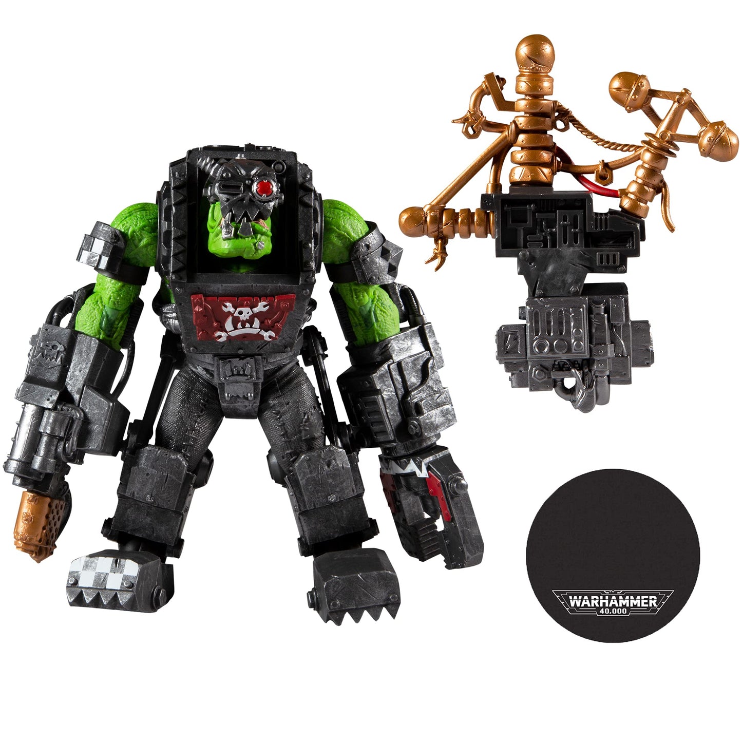 McFarlane Toys Warhammer 40,000 Ork Big Mek Mega Action Figure with Accessory | 7” Scale