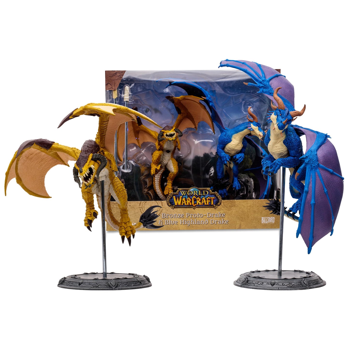 McFarlane Toys World of Warcraft Bronze Proto-Drake & Blue Highland Drake 1:12 Scale – Gold Label, Amazon Exclusive