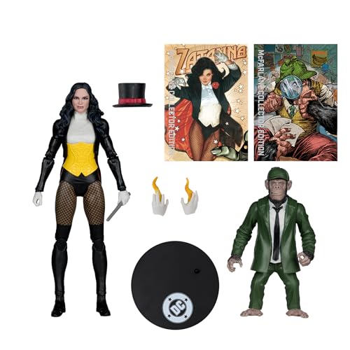 McFarlane Toys DC Multiverse Zatanna 7in Action Figure + Detective Chimp #53