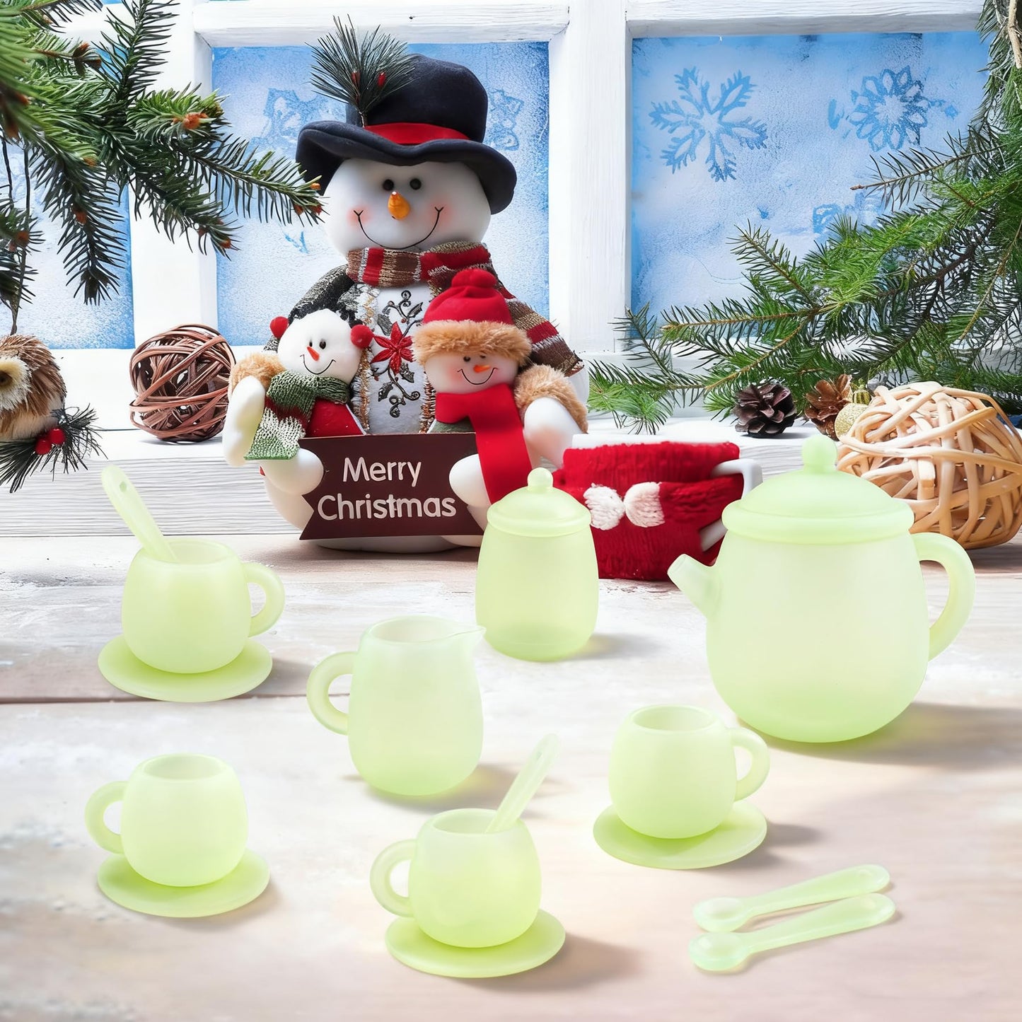 MCGMITT 15-Piece Silicone Kids Tea Party Set | Safe, Durable Teaset for Ages 3-6